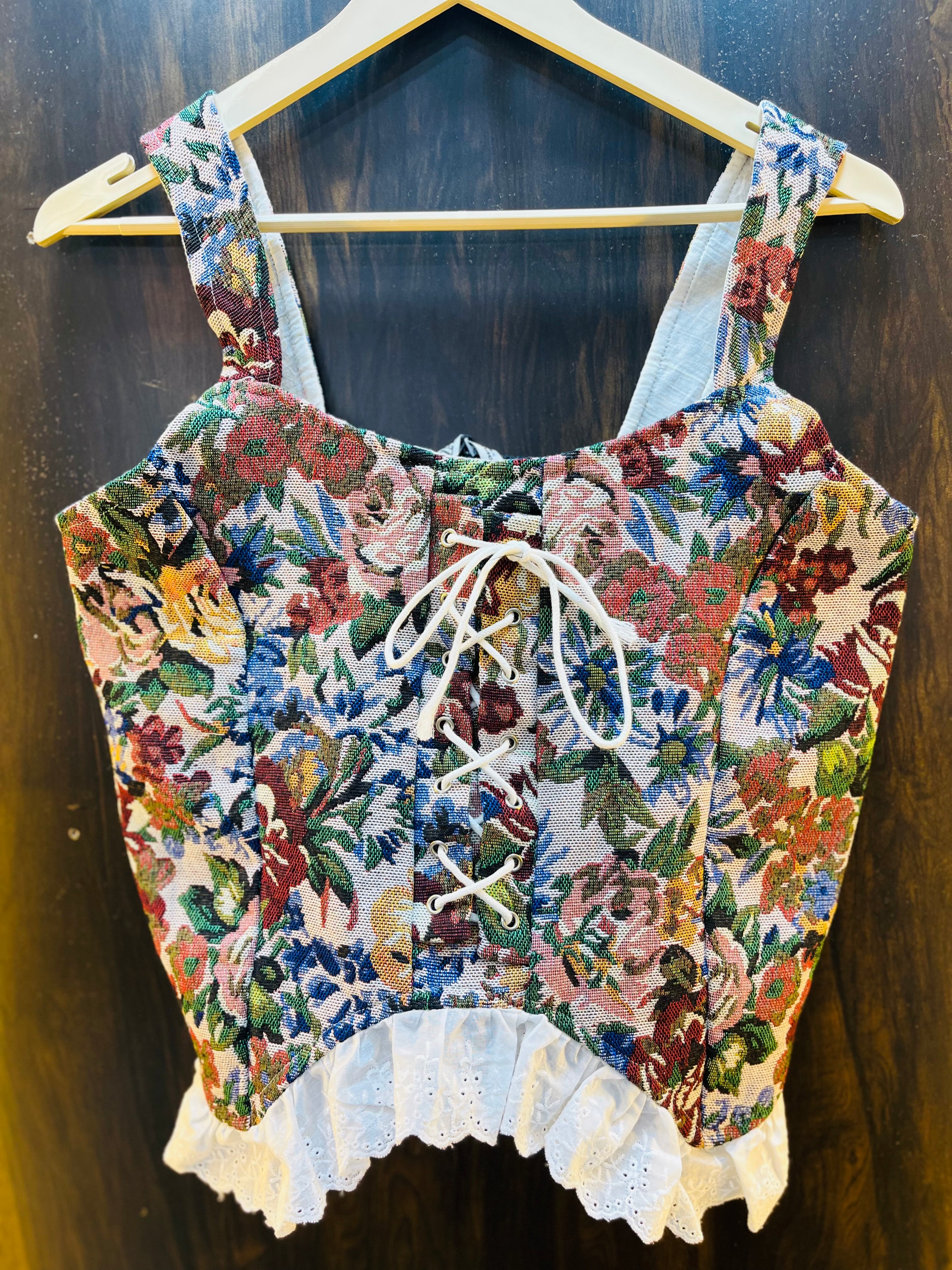 Corset Style Crop Top