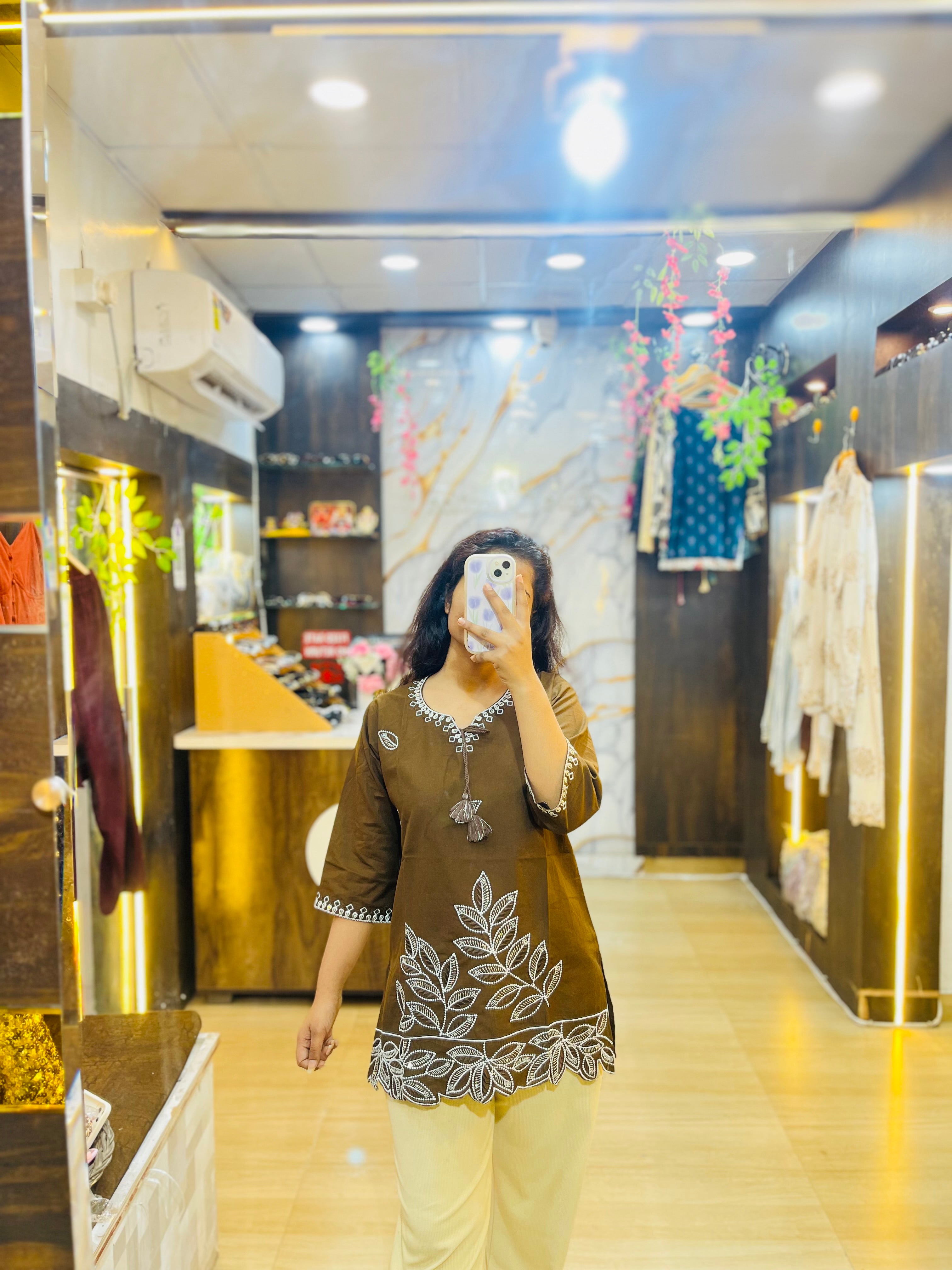 EMBROIDERED SHORT KURTI