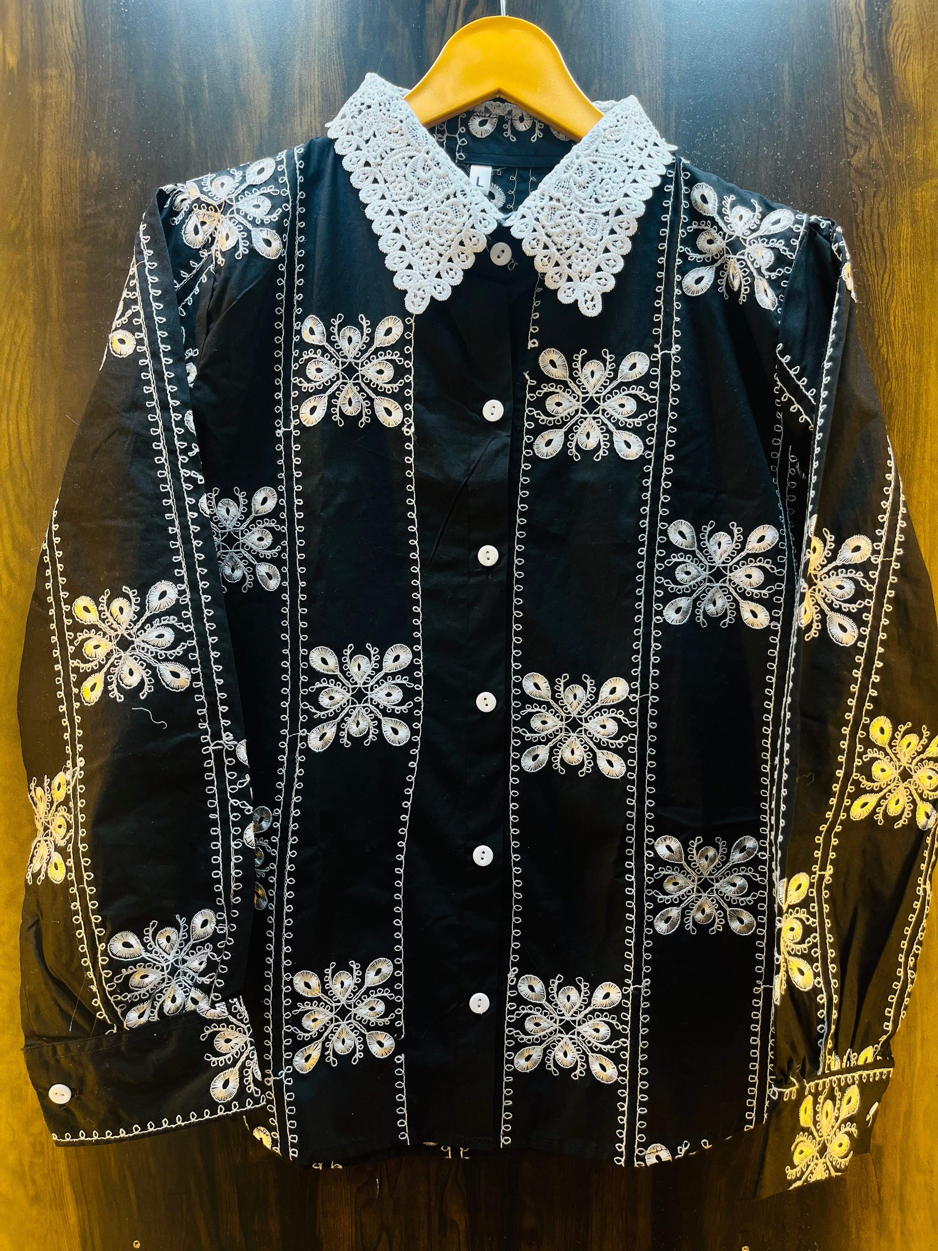 White Embroidered Shirt
