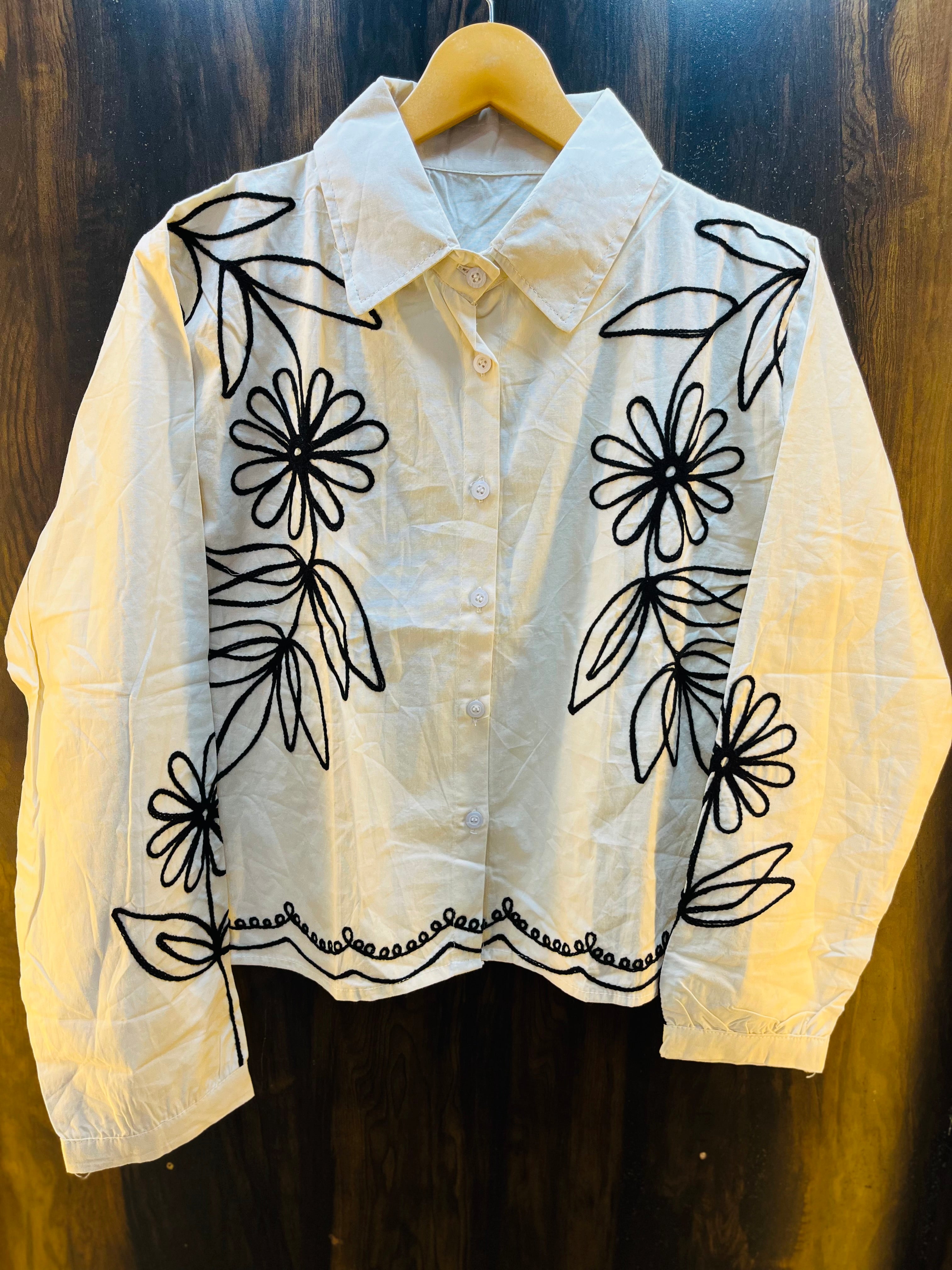 Black Embroidered Shirt