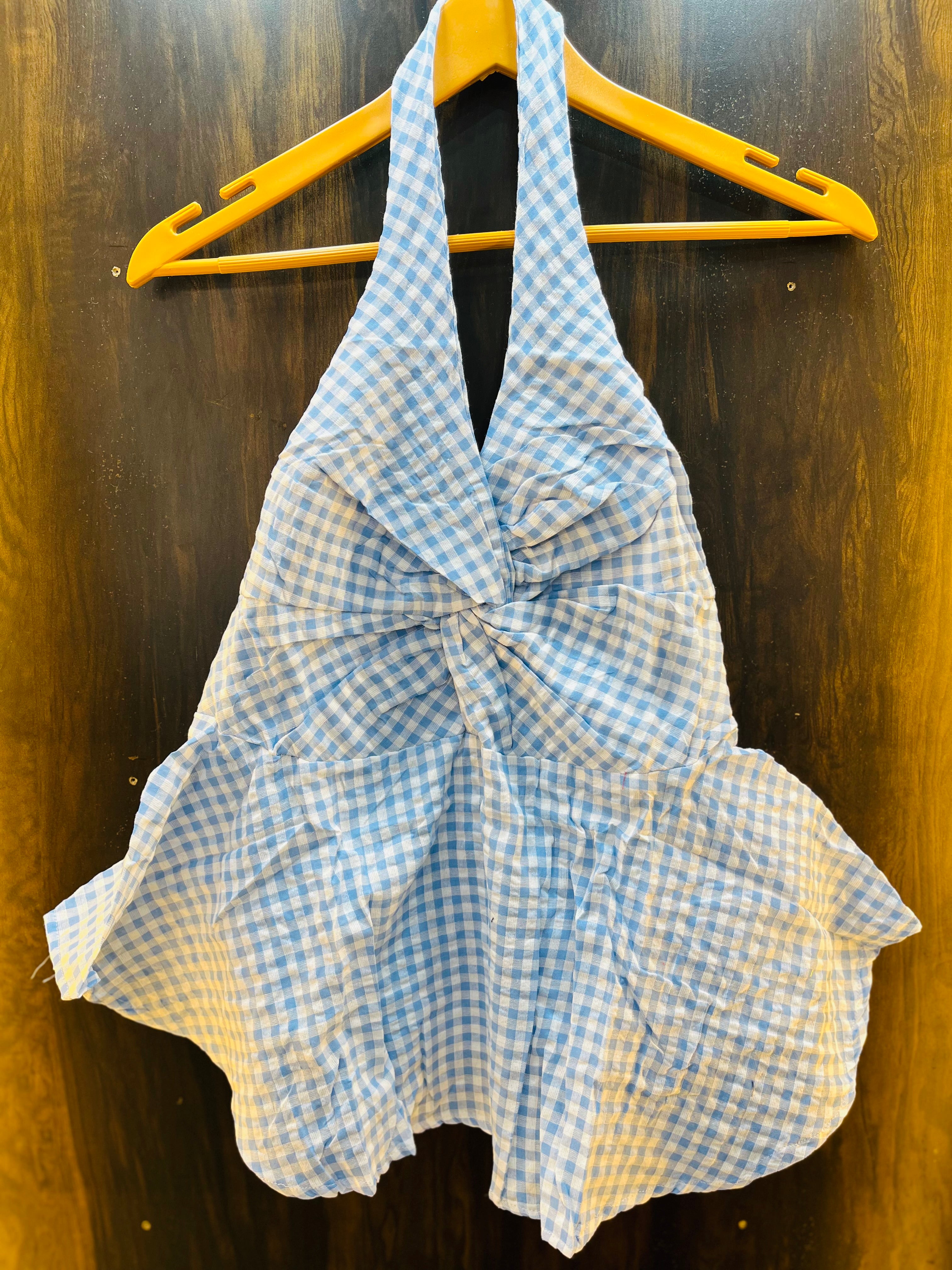 Halter Neck With Stripes Pattern Top