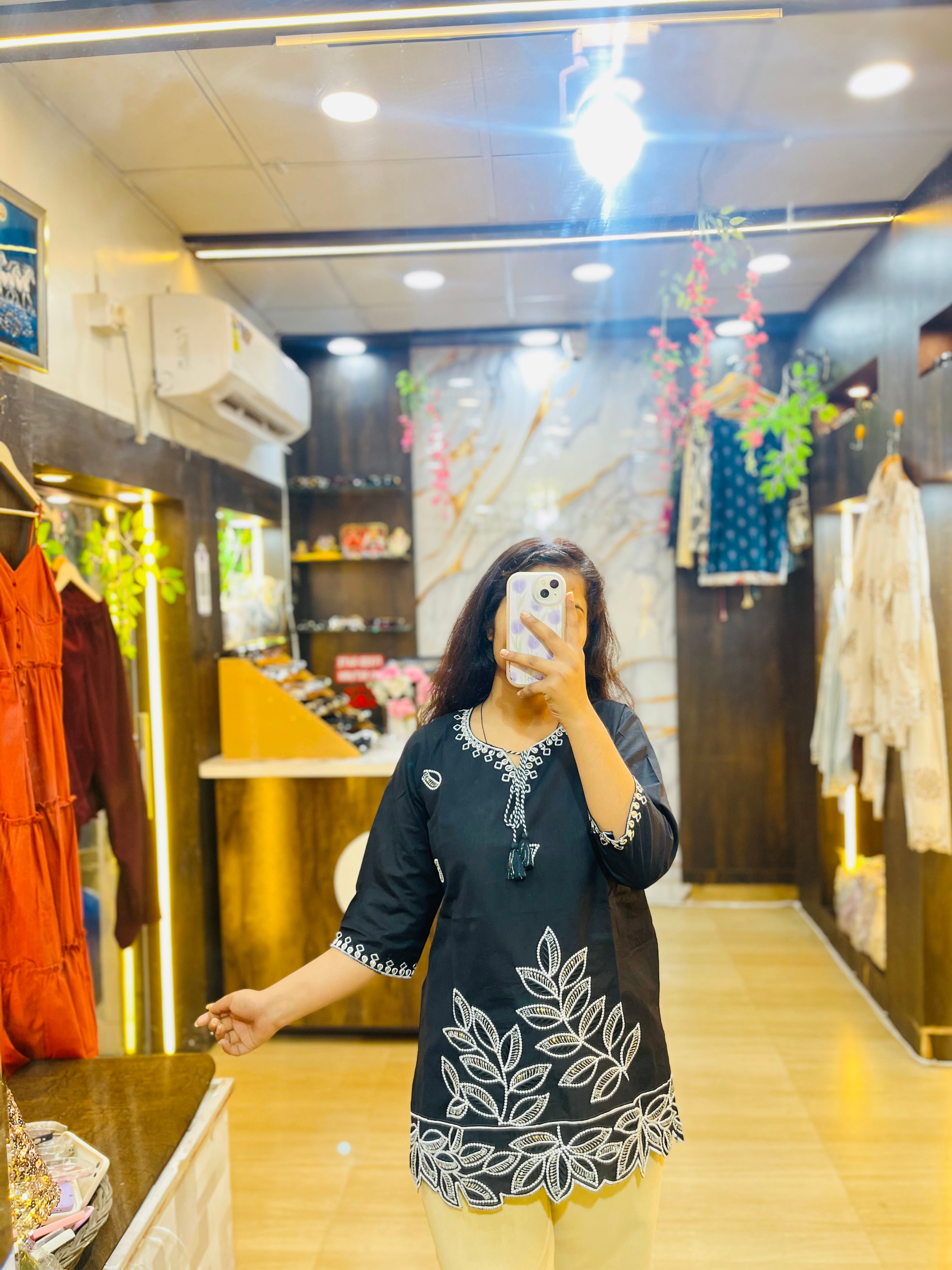 EMBROIDERED SHORT KURTI