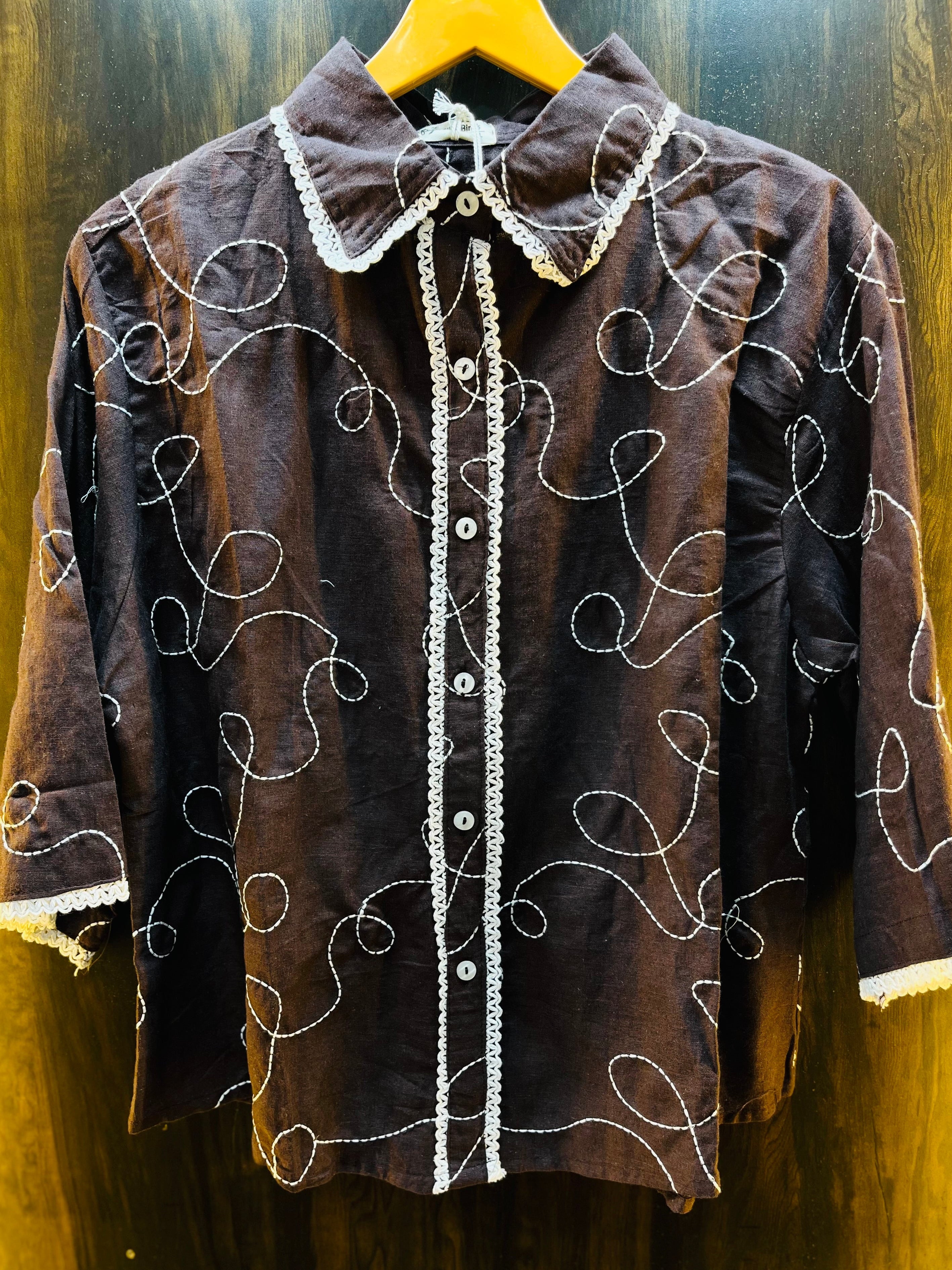 White Embroidered Shirt