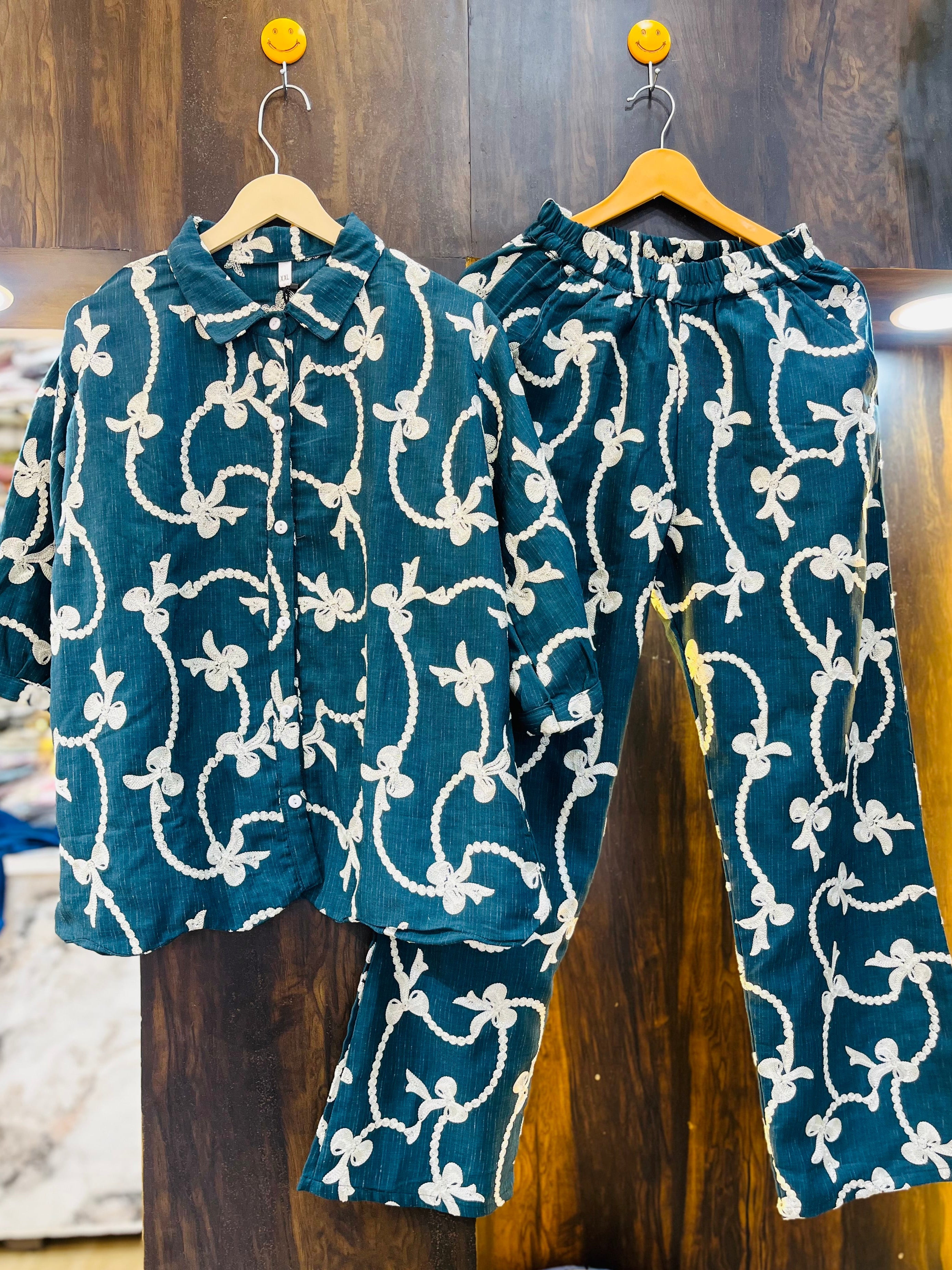 Bow Embroidered Co-ord Set