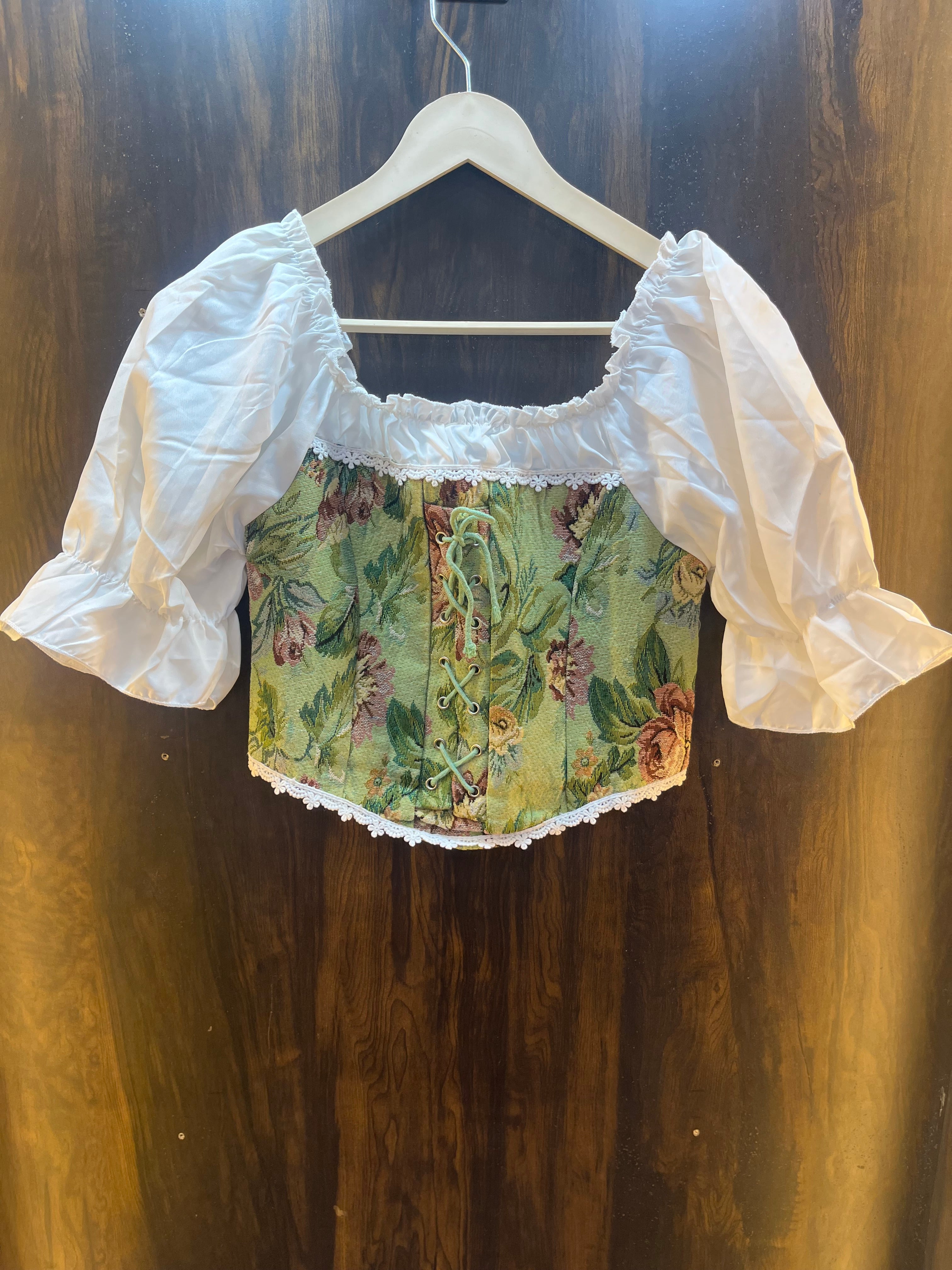 Bustier Top Puff Sleeves