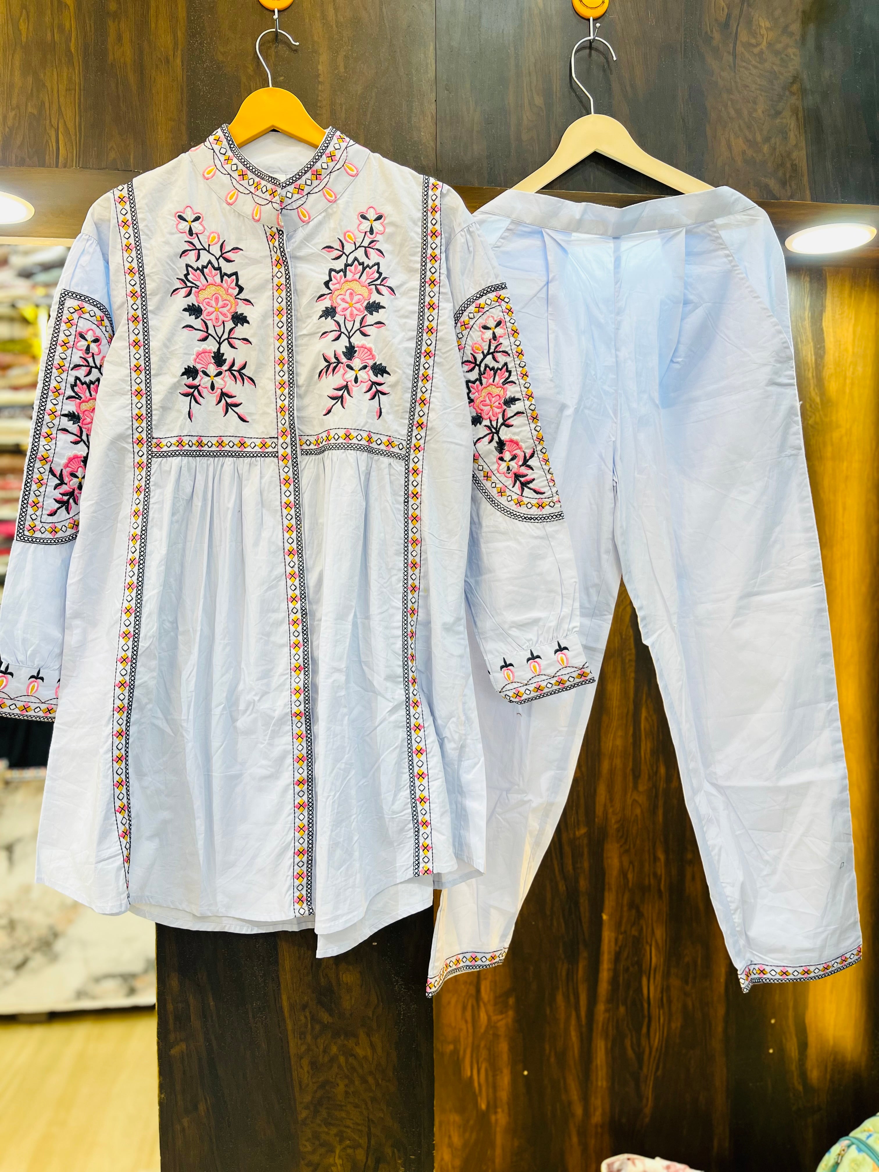 Embroidered Kurta Pattern Co-ord Set