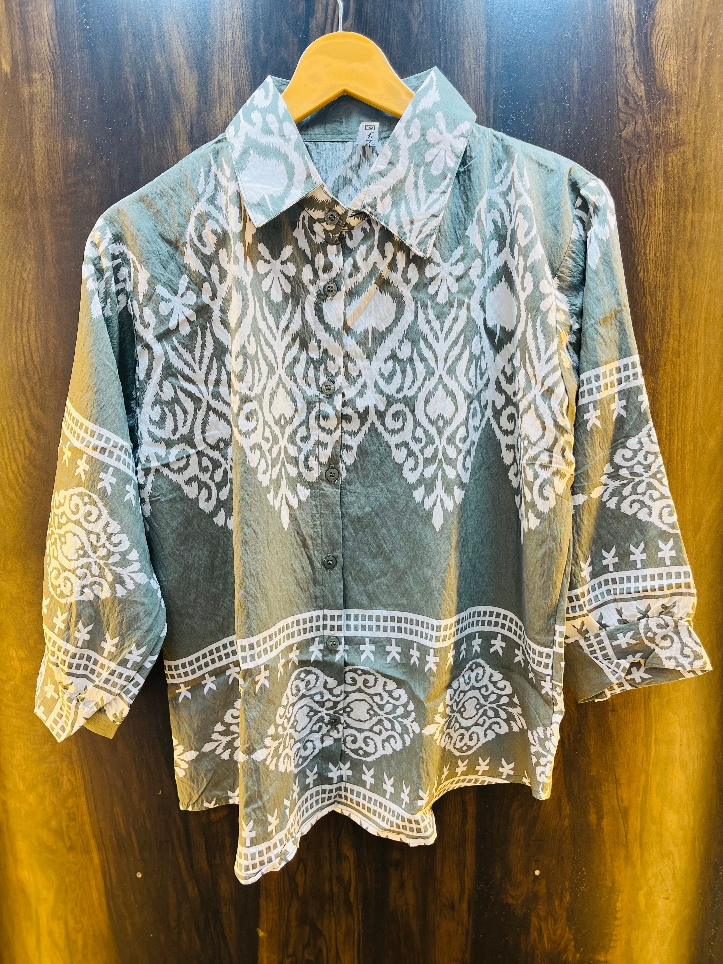 WHITE PRINTED SHIRT
