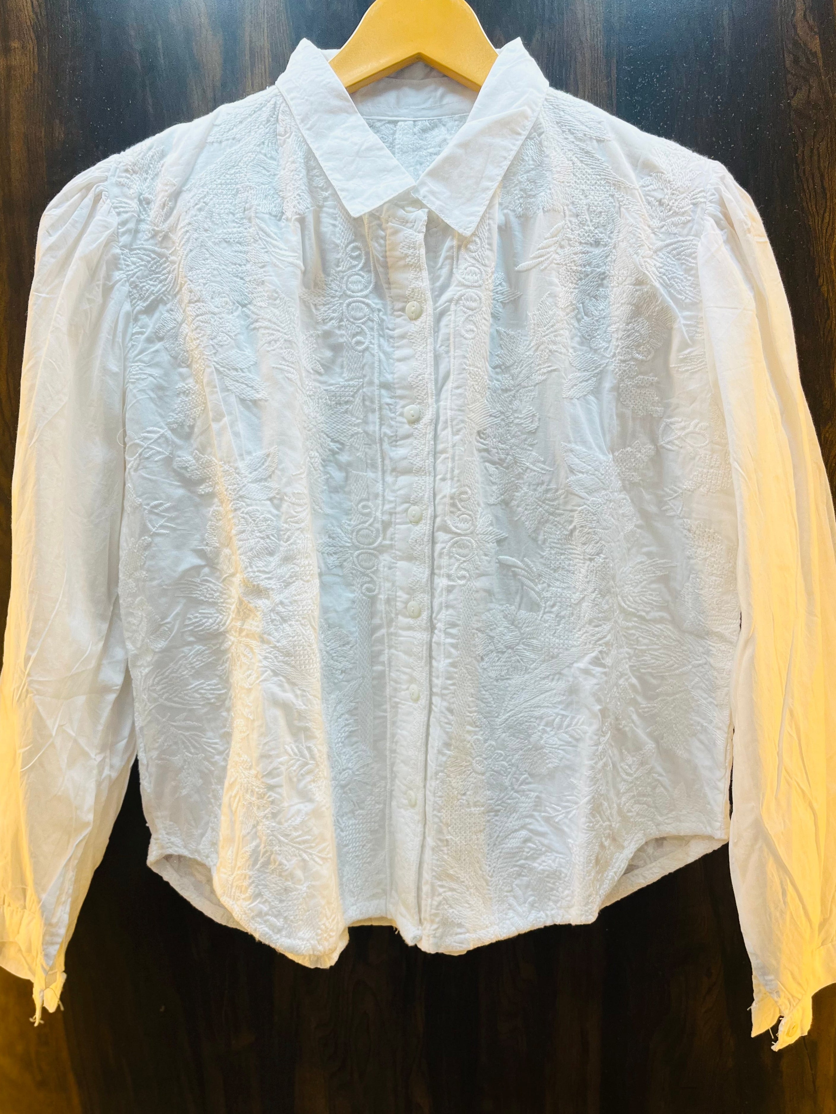 White Embroidered Shirt