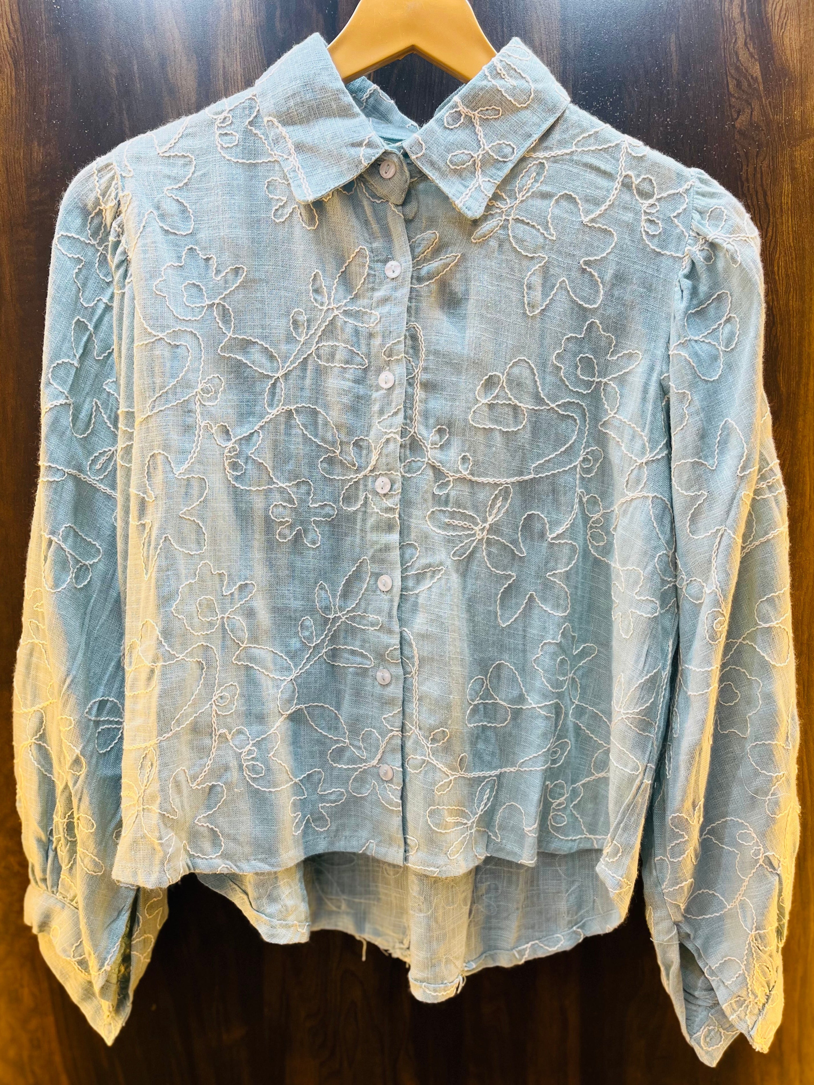 White Embroidered Shirt