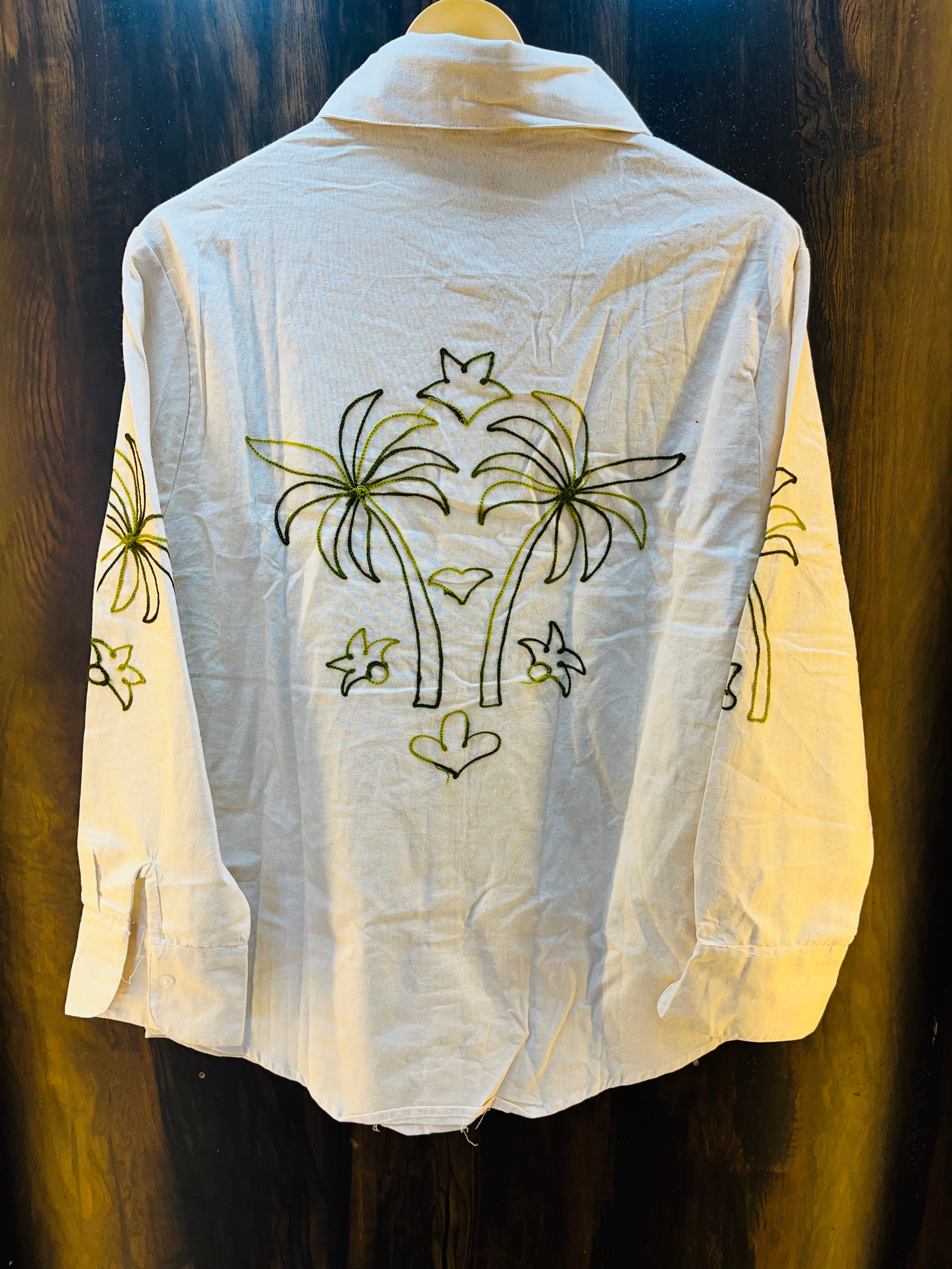 Premium Green Embroidered Shirt