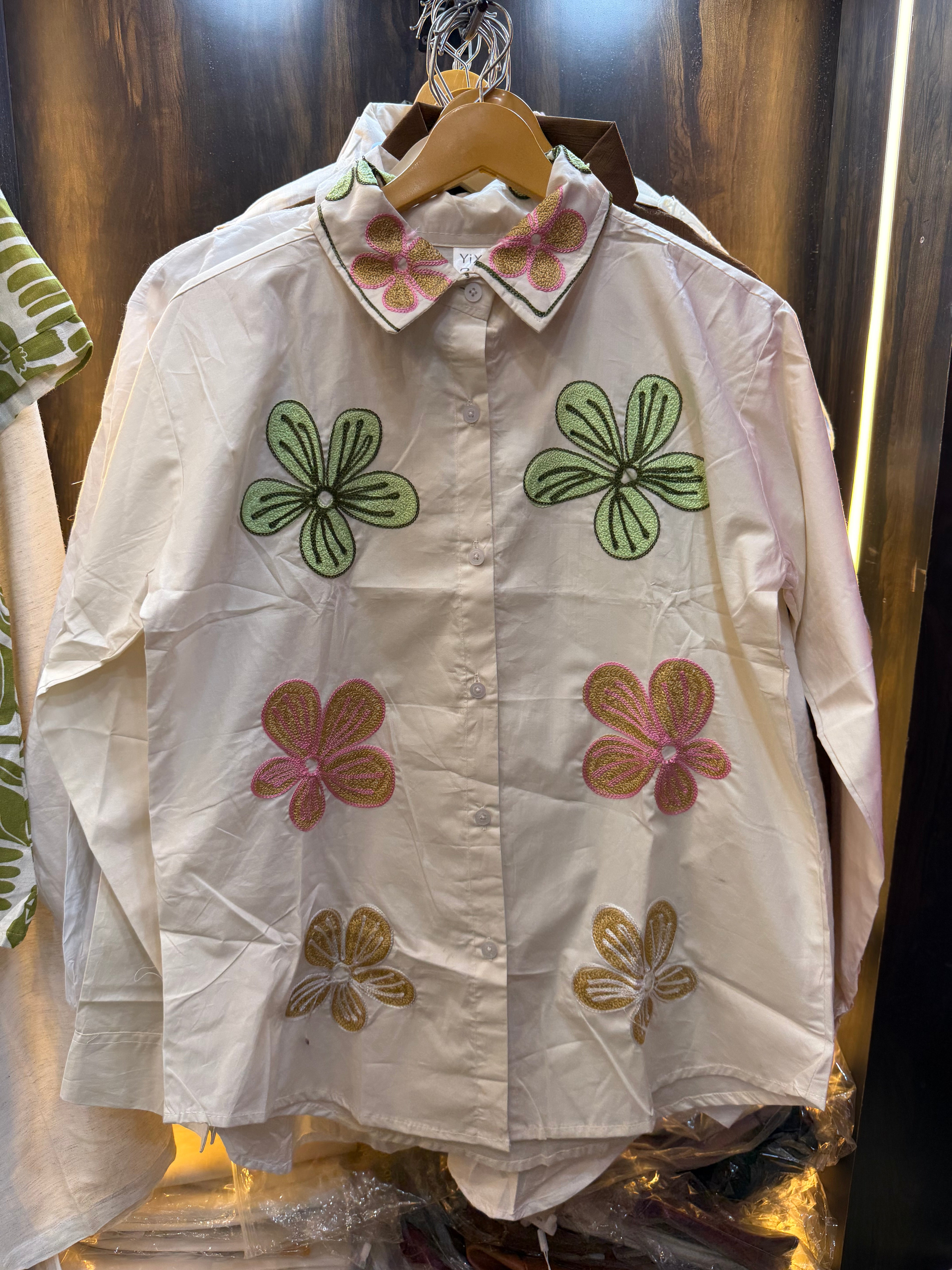 Flower Embroidery Shirt