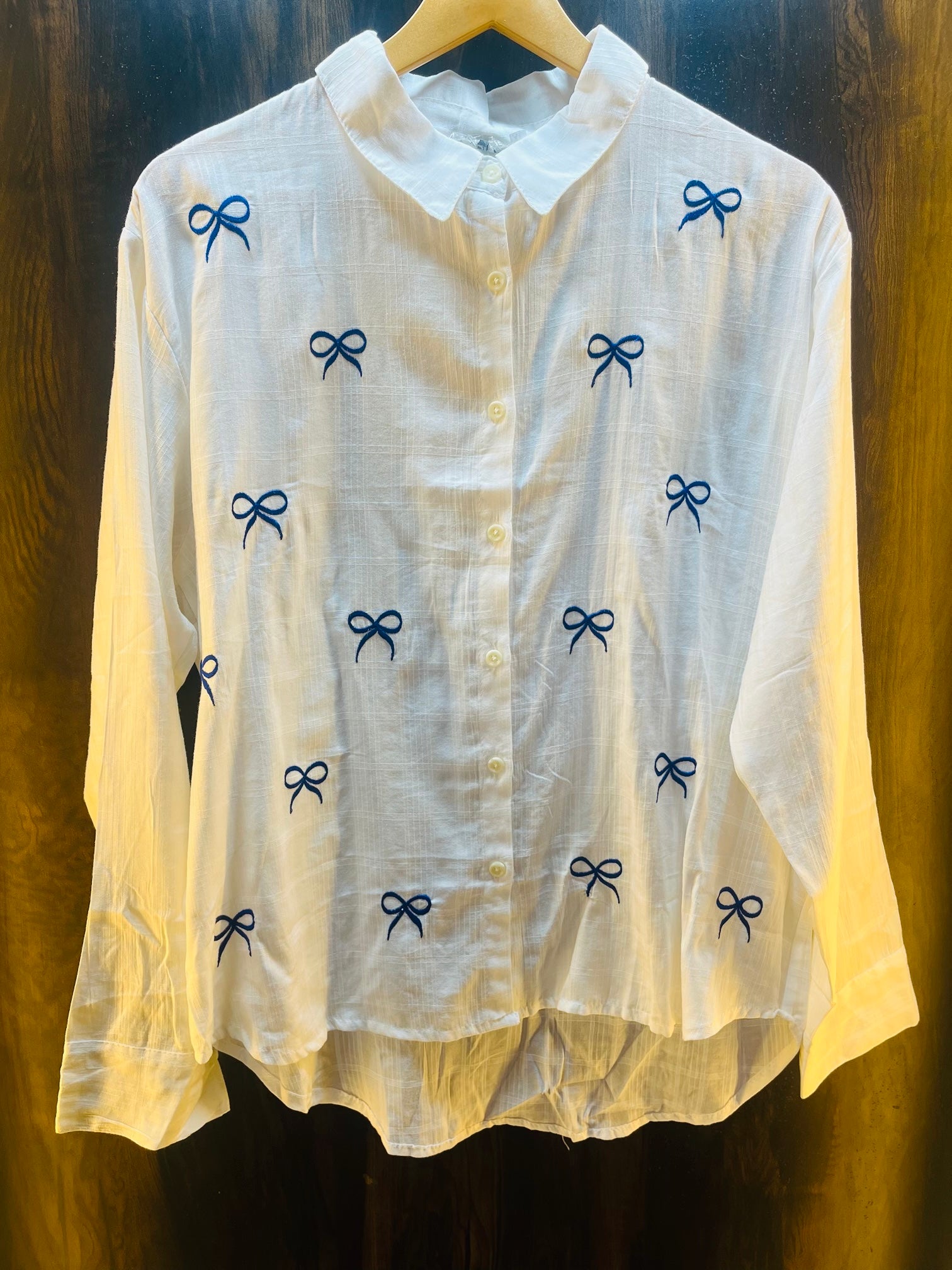 Blue Bow Shirt