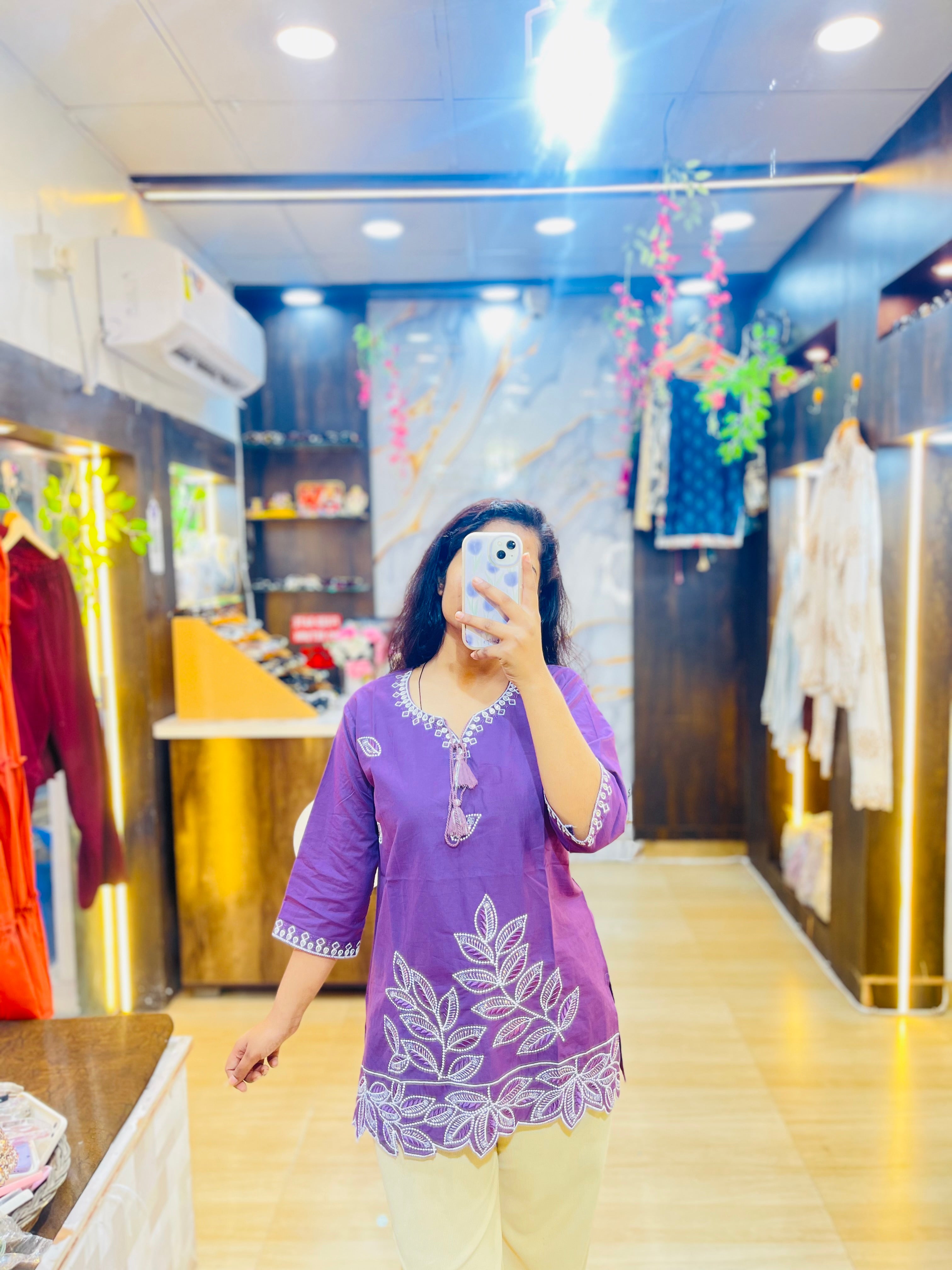 EMBROIDERED SHORT KURTI