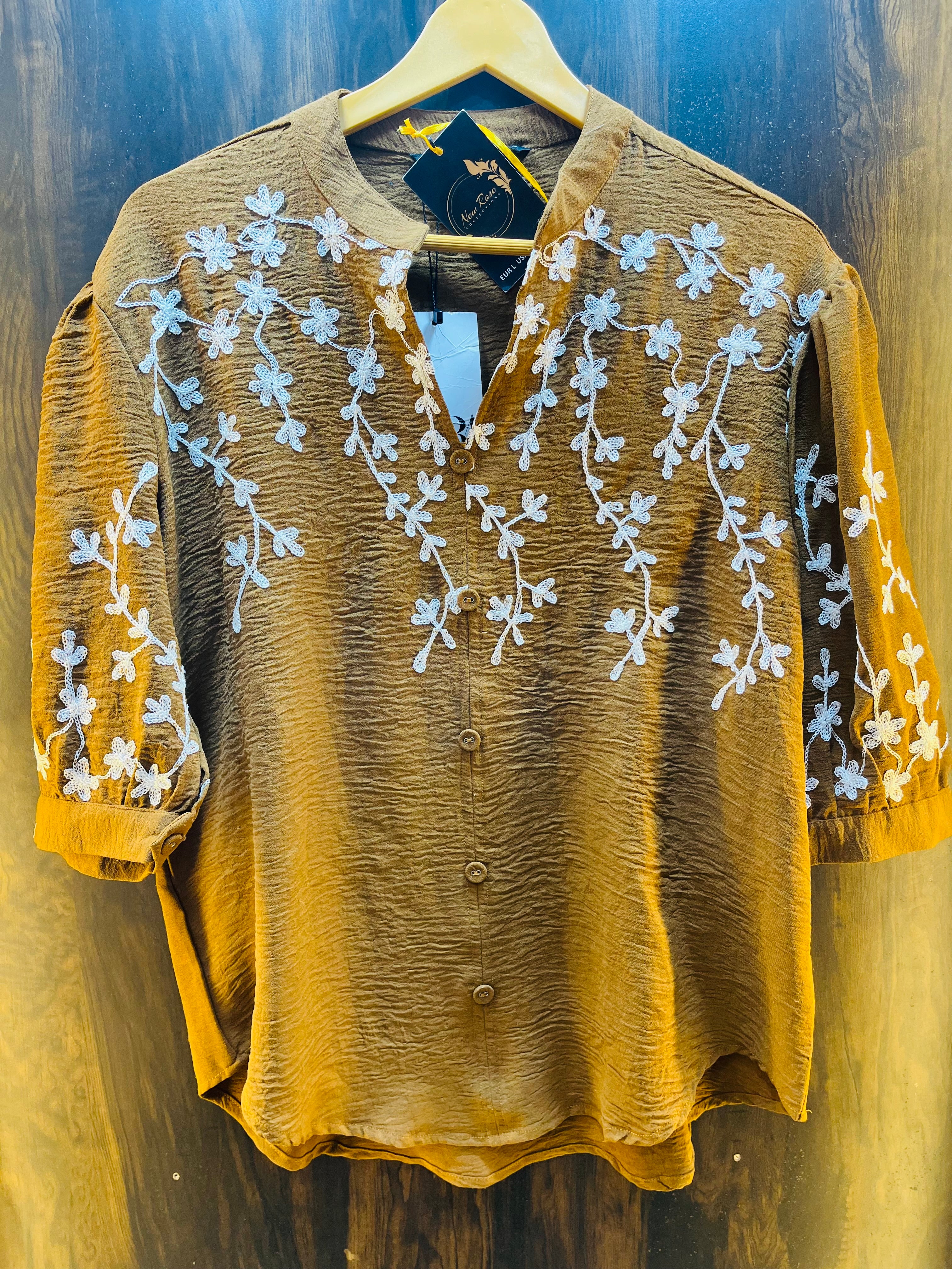 White Embroidered Top