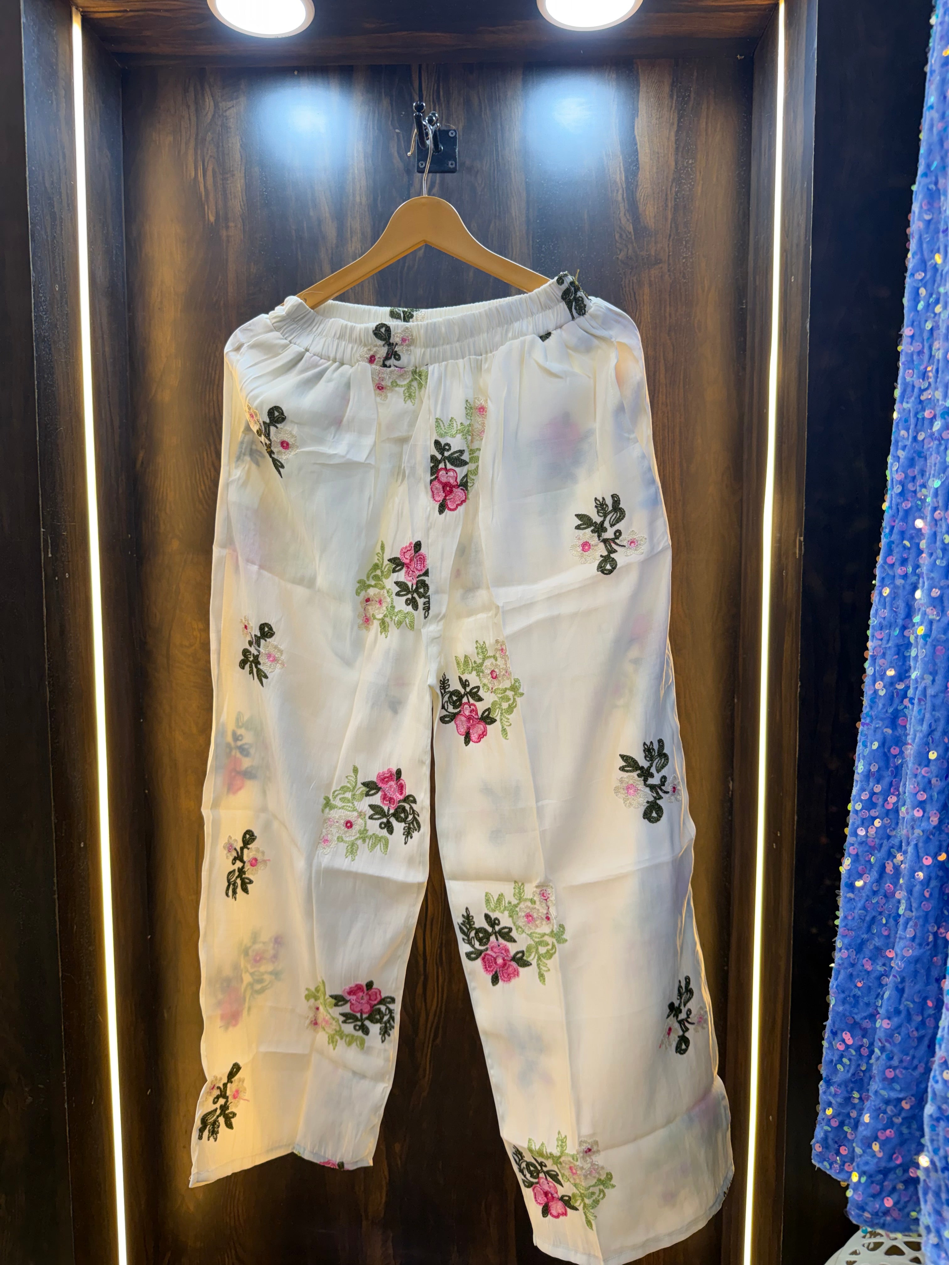White Cotton Blend Collared Co-ord Set
