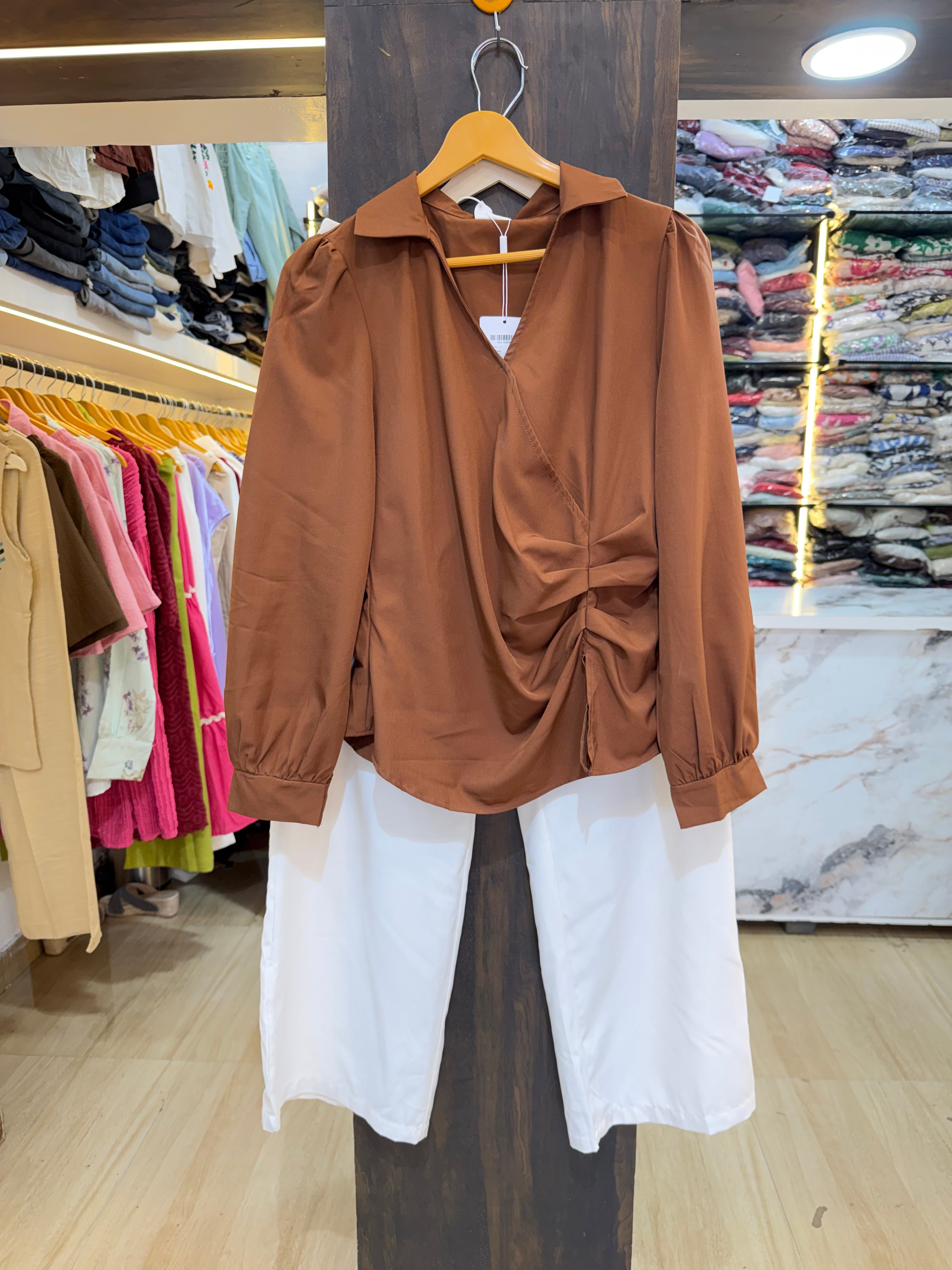 Wrap-Style, Wide Leg Co-ord Set