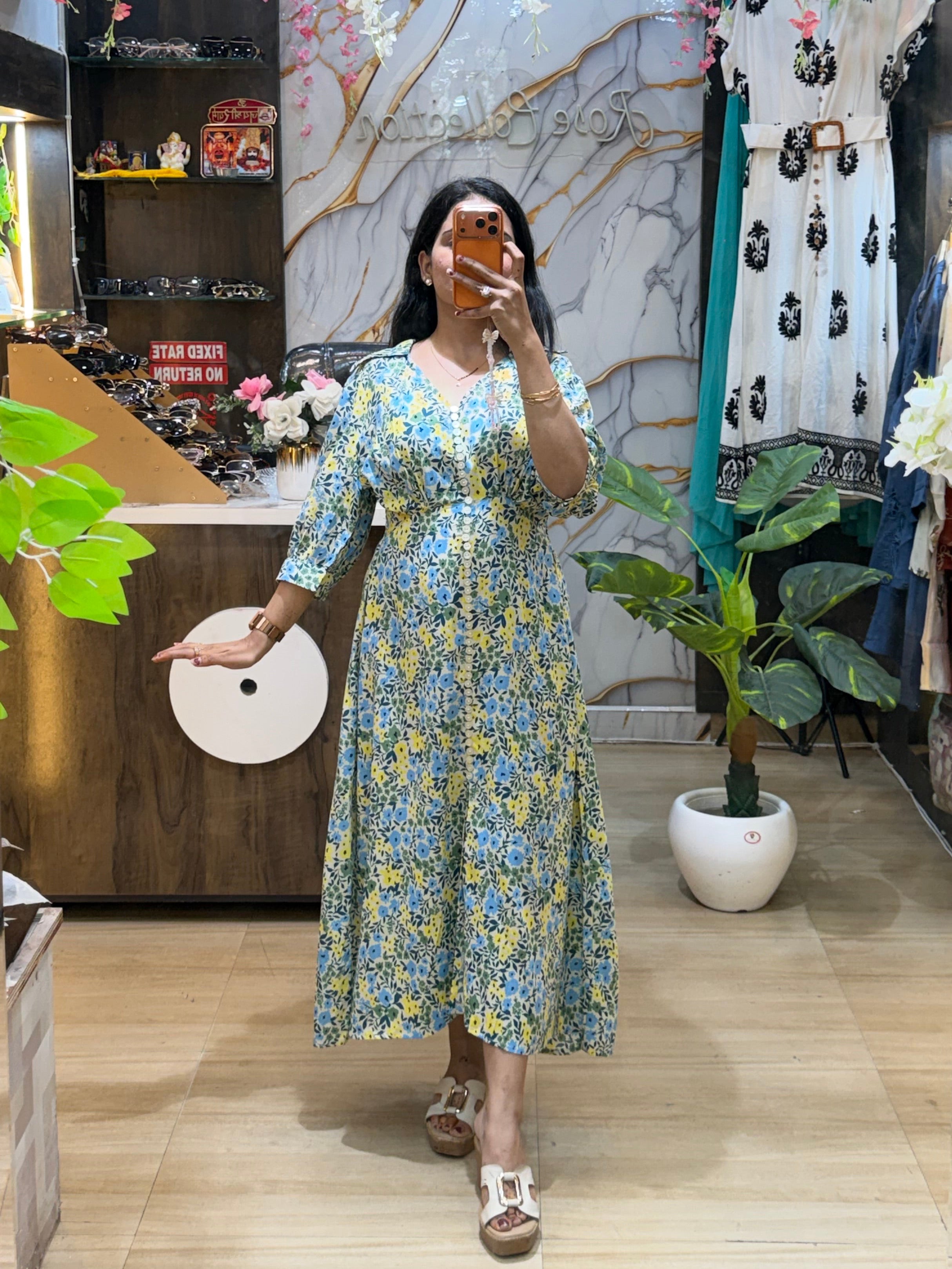 Flowers Print Premium Imported Outfit